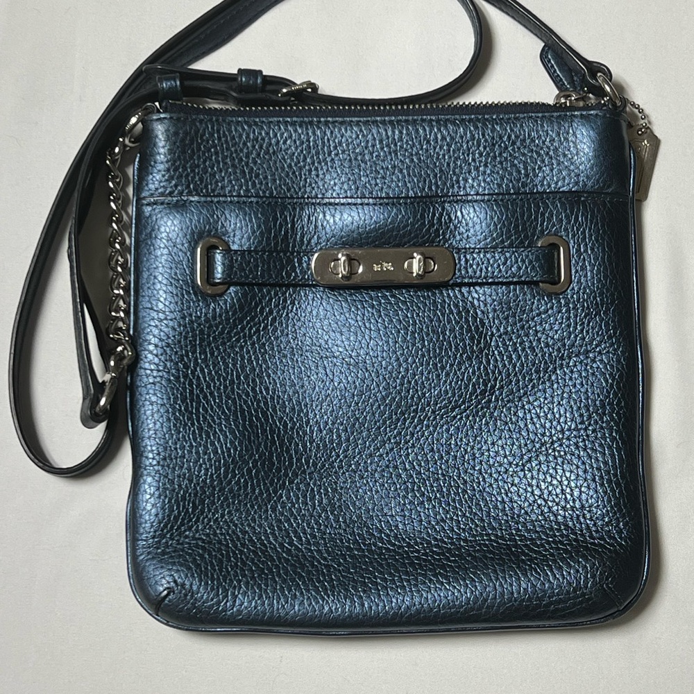 Coach Blue Leather Crossbody Bag